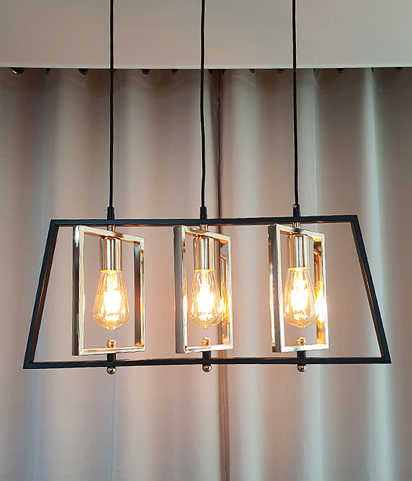 폴딩 3등 펜던트 주방식탁조명 식탁등 (골드)