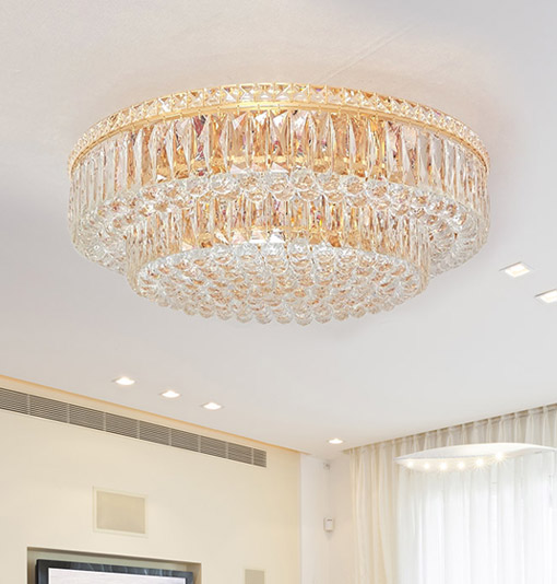 밍크골드 원형 16등 대형 크리스탈거실등 거실전등